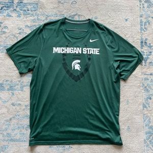 Nike Dri-Fit Michigan State Football T-Shirt (Spartan Green) - XXL